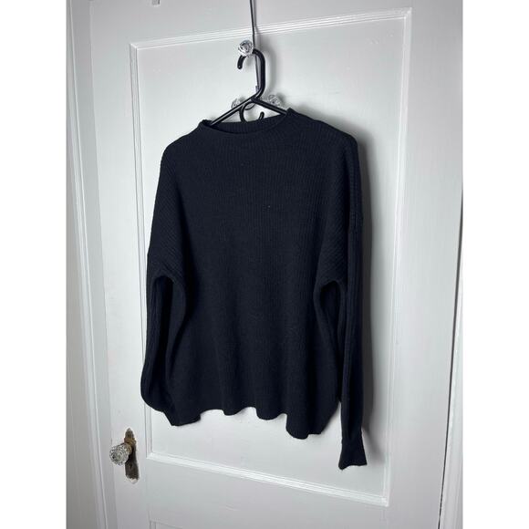 Pinque Stitch Fix Aliza Black Ribbed Knit Slouchy Mock Neck Sweater NWOT XXL - Picture 1 of 6